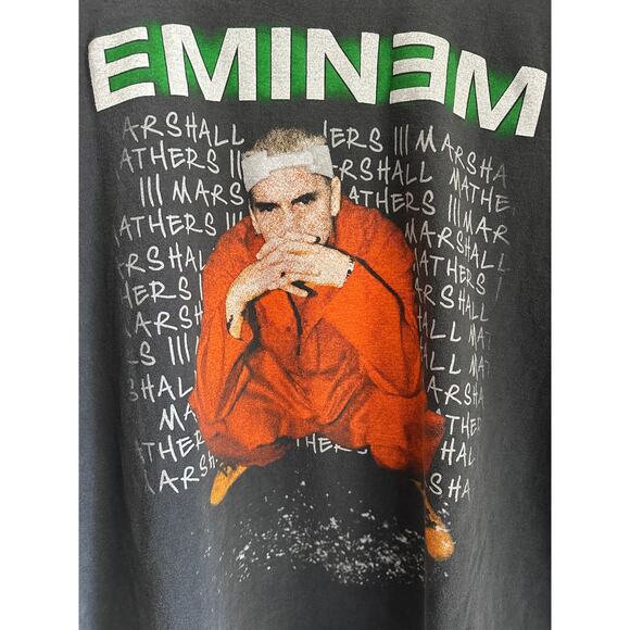 Eminem "Criminal Fall 2000 Tour" Vintage Reprint Single Stitch T-shirt Brockum - Picture 3 of 6